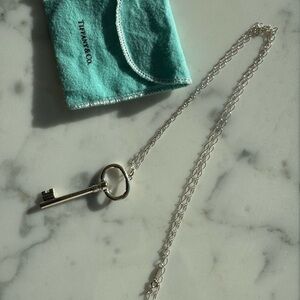Tiffany & Co. Silver Key Pendant Necklace